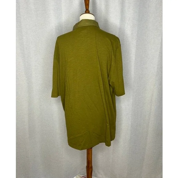 NWOT Thomas Dean Green Polo Shirt size XL - Picture 3 of 5